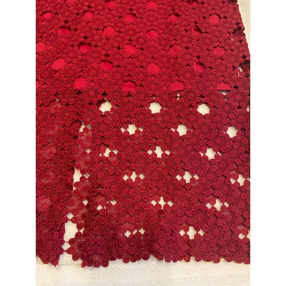 Lulus Burgundy Crochet Laced Bodycon Midi Dress Size S/ Party/ Cocktail/Formal - Picture 11 of 15